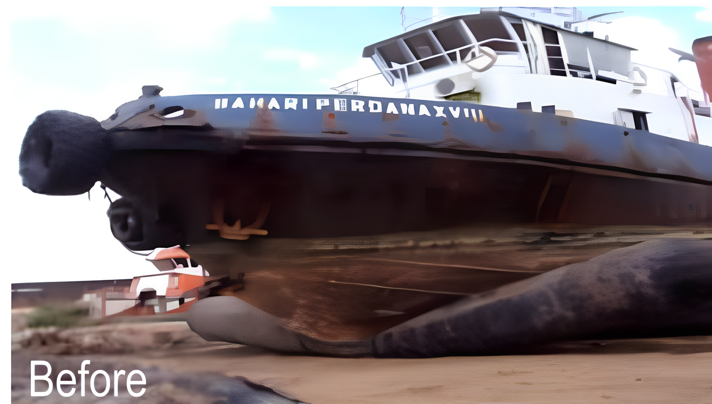 Kapal sebelum perbaikan